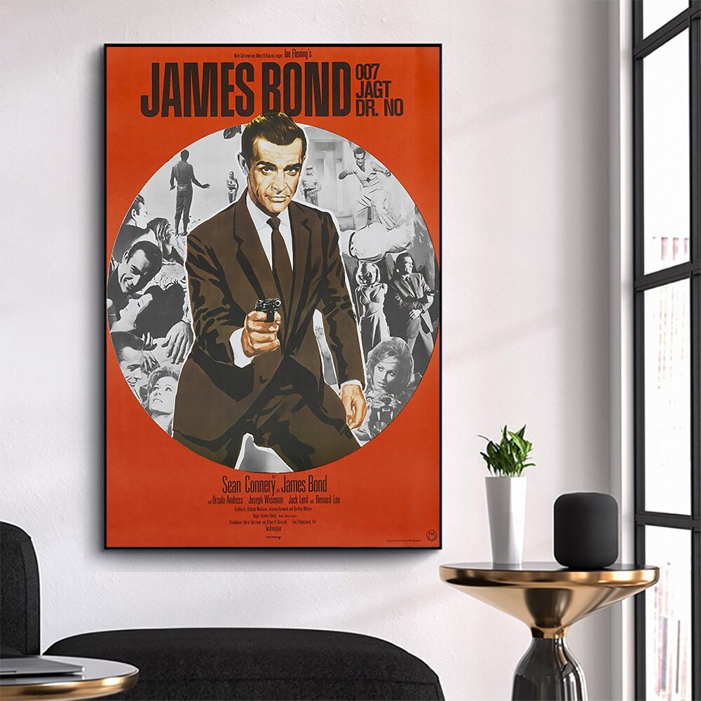 CP3938 Dr. No (10) Classic Hot Movie Print Silk Fabric Poster Indoor Wall Art Decor Gift
