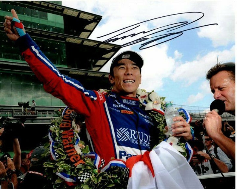 Takuma sato signed autographed indy 500 winner Photo Poster painting