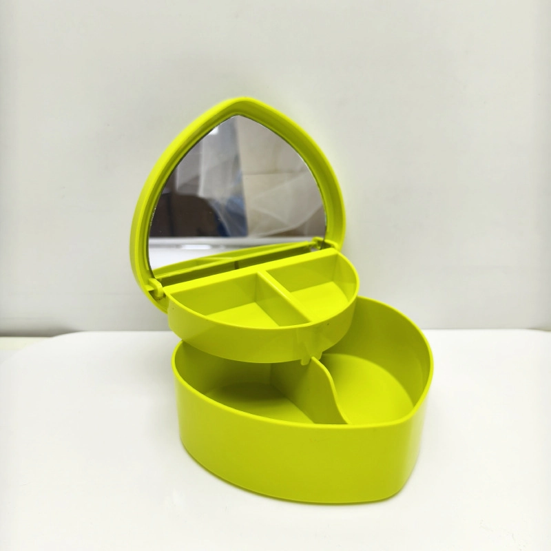 Casual Elegant Minimalist Heart Shape Solid Color Plastic Storage Box Makeup Organizers