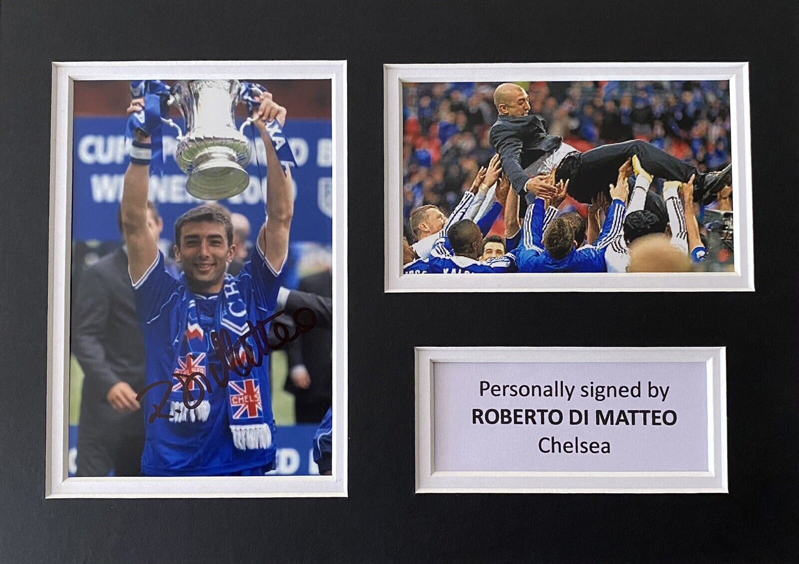 Roberto Di Matteo Genuine Signed Chelsea Photo Poster painting In A4 Mount Display