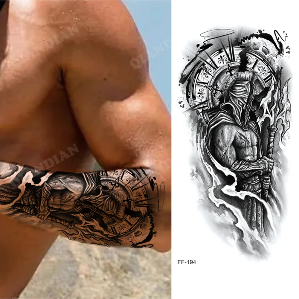 Sdrawing Waterproof Temporary Tattoo Sticker Wolf Lion King Sun Forest Tiger Mechanical Wild Boat Men Body Art Arm Fake Tatoo Women