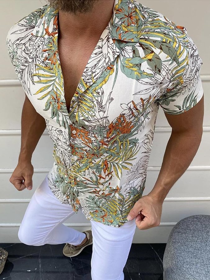 Men's Summer Casual Print Shirt