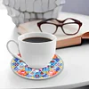 6PCS Diamond Painting Acrylic Washable Mandala Coaster with Holder