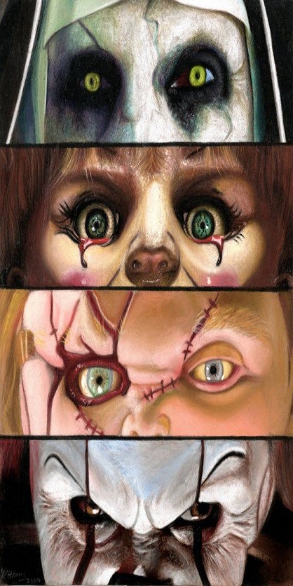 

Horror Eyes - Round Drill Diamond Painting - 50*100CM (Big Size), 501 Original
