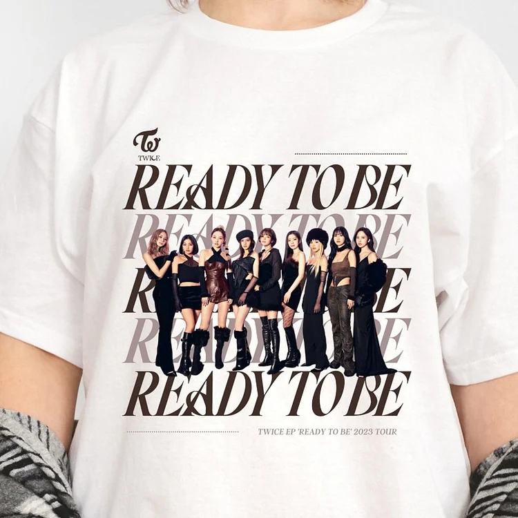 TWICE 'Ready To Be World Tour once Artist Artist Collection T-shirt For  Unisex Cotton