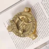 Imported pure brass sundial compass retro outdoor portable mini compass ornaments