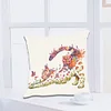 Flower Cat-Pillow Case-3 strands 11CT Stamped Cross Stitch-46*46CM