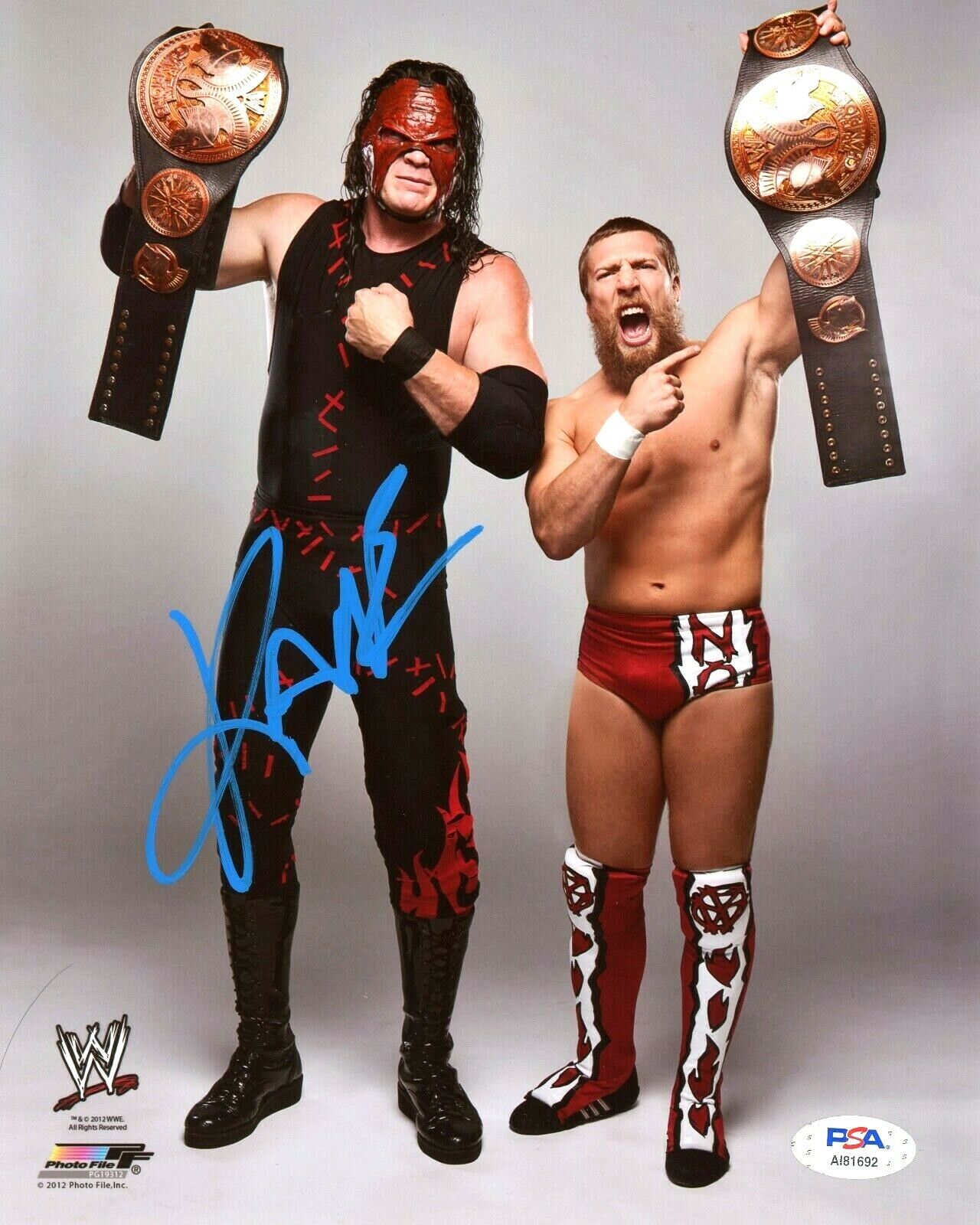 WWE KANE HAND SIGNED AUTOGRAPHED 8X10 Photo Poster painting WITH PROOF AND PSA DNA COA 5 RARE