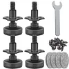 4PCS Adjustable Leveling Feet Furniture Levelers for Cabinets Sofa Tables Chairs