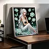 Special Shape Rhinestone Diamond Painting Kit Partial Drill(Lotus Lady)