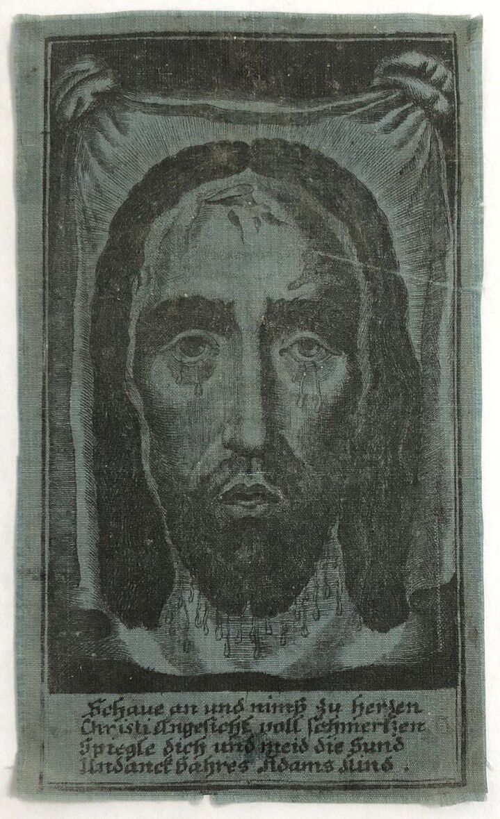 Jesus Christ Napkin Holy Icon Devotional Picture Miraculous Image On Fabric