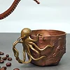 【Octopus Stone Pattern Cold Drink Cup 】Handmade Coffee Cup Burnt Copper Craft Cup &middot; 180ml