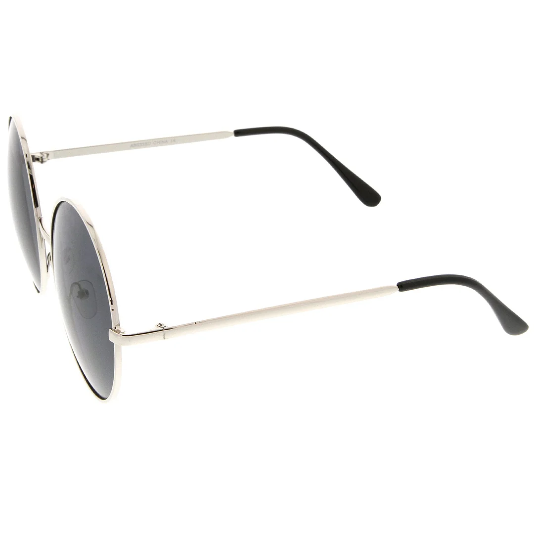 Super Large Oversize Slim Temple Round glasses 61mm