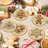 8PCS Wooden Diamond Painting Coasters Kits for Adults Kids (Gingerbread Man)