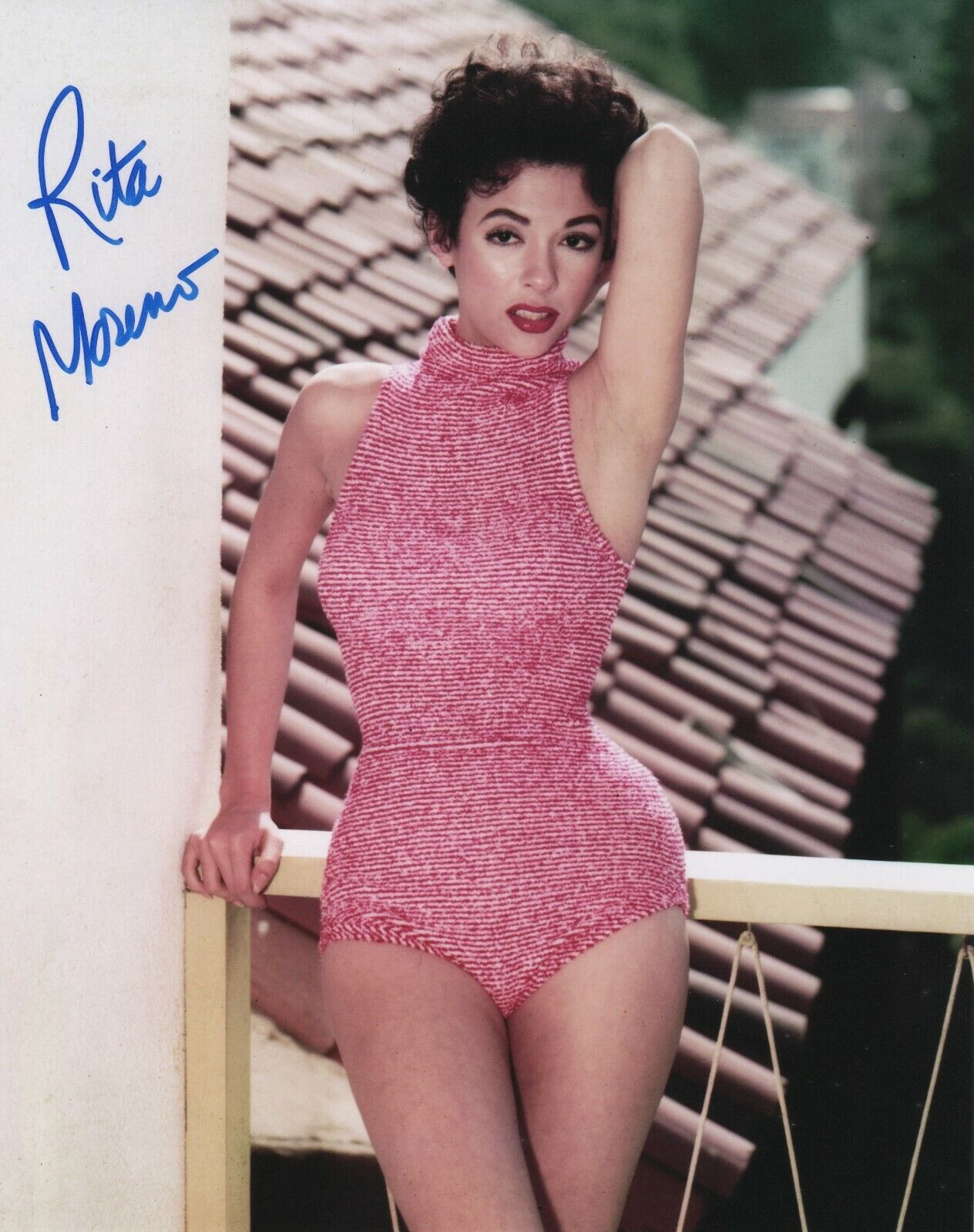 Rita Moreno actress REAL hand SIGNED 8x10 Photo Poster painting #4 COA Autographed