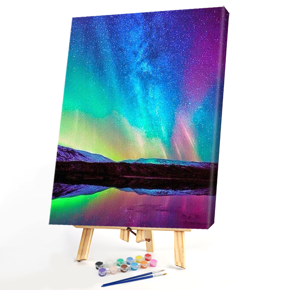 

30*40CM Paint By Numbers-Gorgeous Aurora, 501 Original