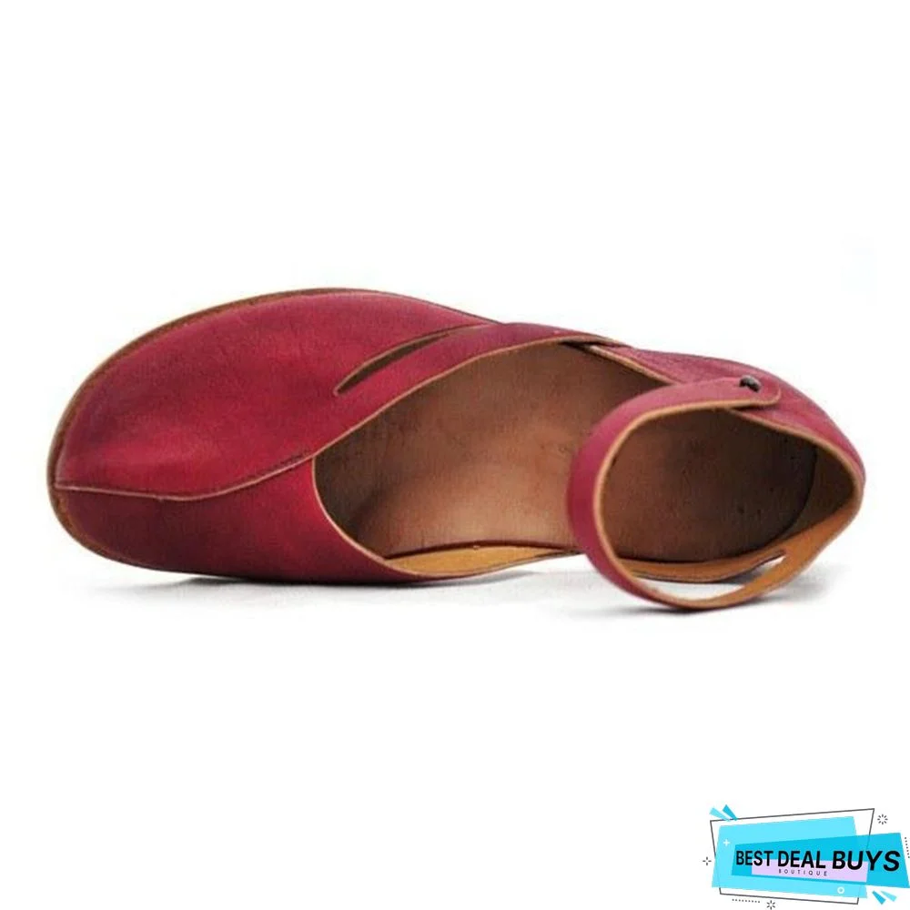 Large Size Summer Women Casual Leather Sandals