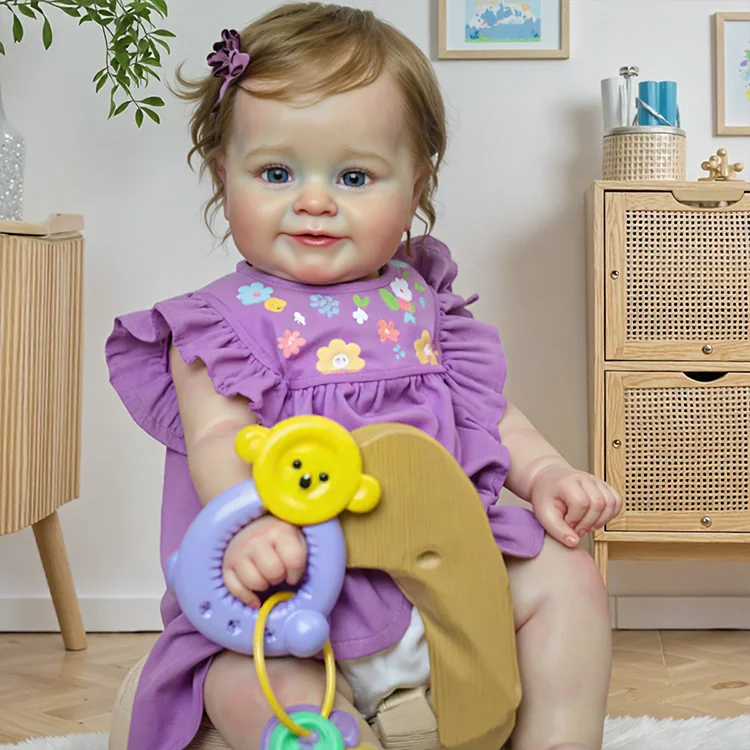  [3-7 Days Delivery][New] 20'' Realistic and Lifelike Reborn Baby Girl Eleker with Heartbeat & Coos - Reborndollsshop®-Reborndollsshop®