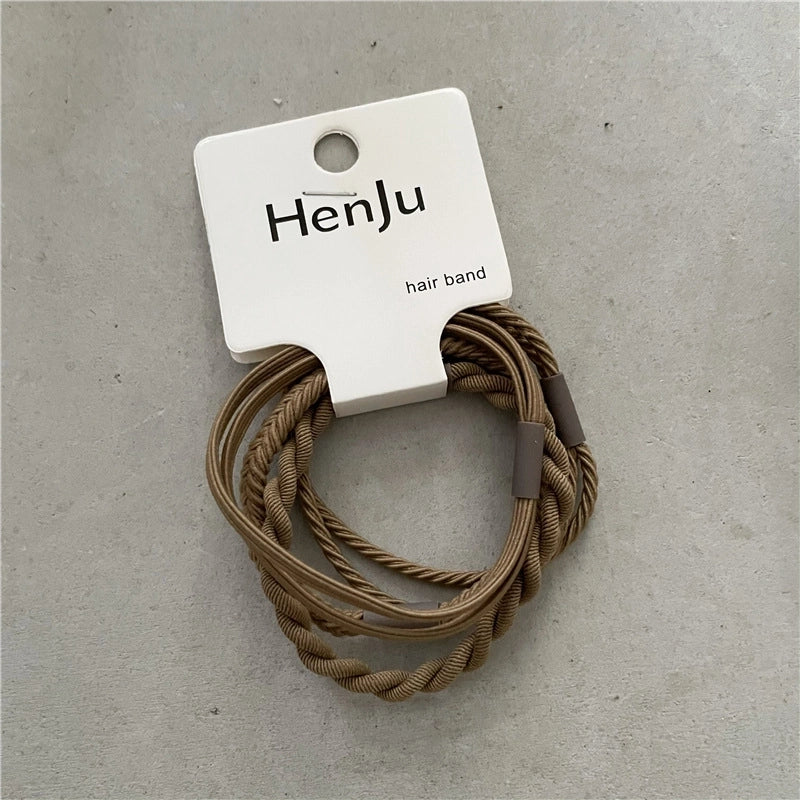 Minimalist Solid Color Cloth Hair Tie 1 Set