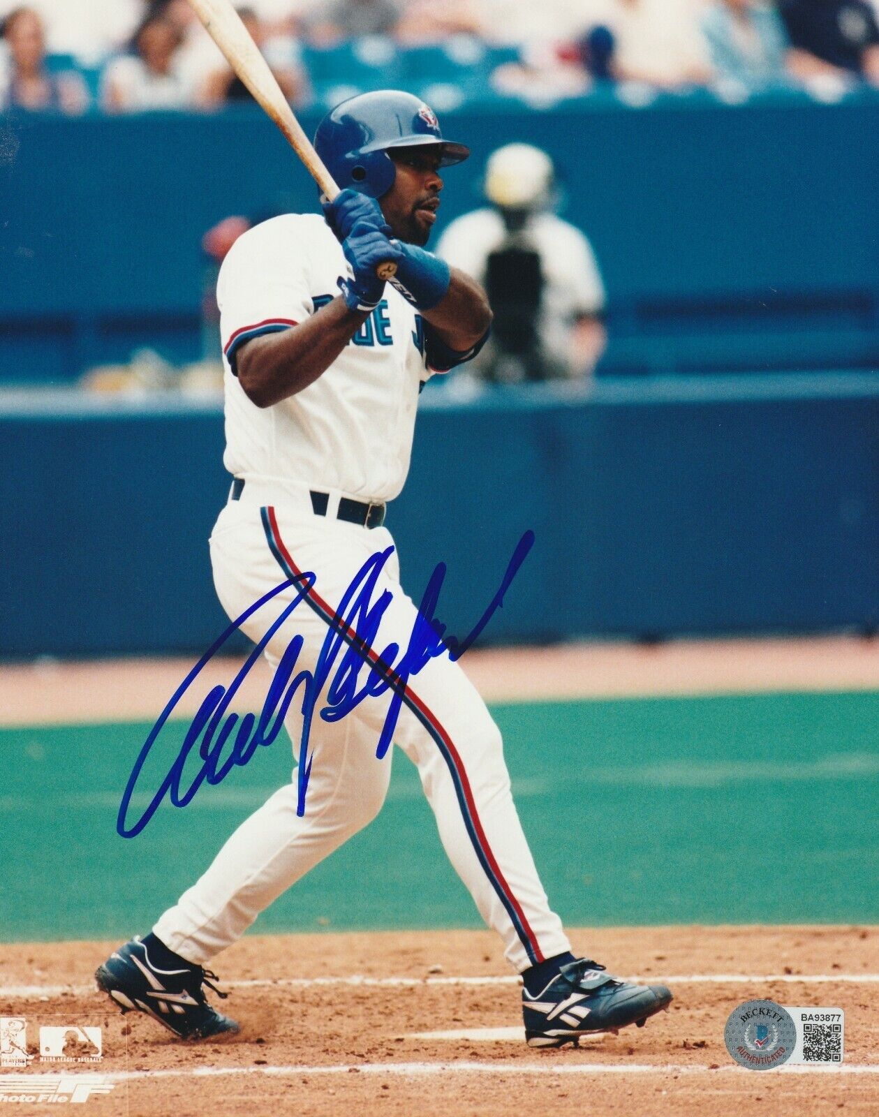 CARLOS DELGADO Signed Toronto BLUE JAYS 8x10 Photo Poster painting with Beckett COA (BAS)