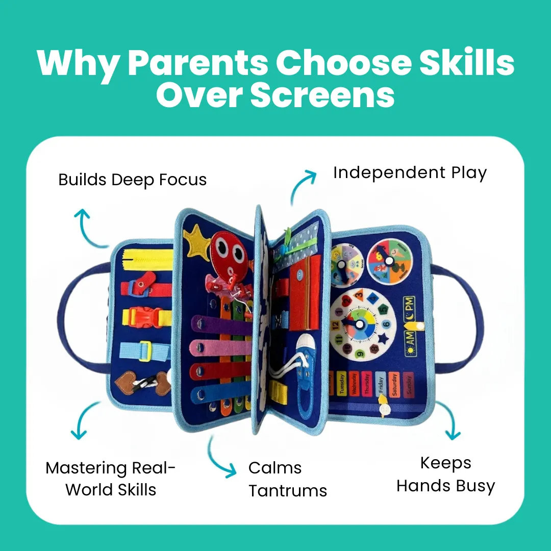 Toddla&trade; Montessori Busy Board