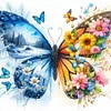 Colorful Butterfly-11CT Stamped Cross Stitch 45*45cm/17.72*17.72in