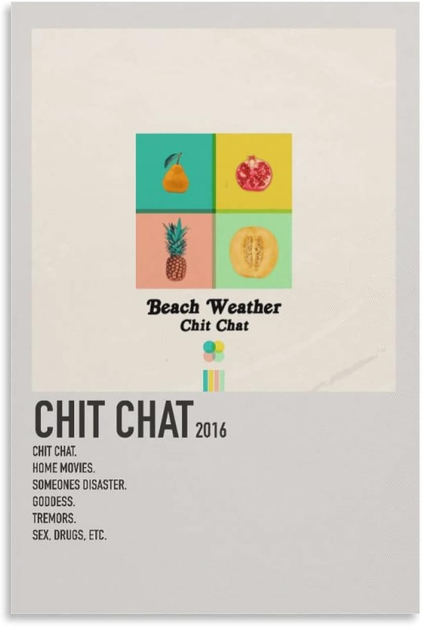 RoyalLuxury Chit Chat by Beach Weather Canvas Poster Wall Art Decor Print Picture Paintings for Living Room Bedroom Decoration Unframe-style20x30inch(50x75cm) 20x30inch(50x75cm)