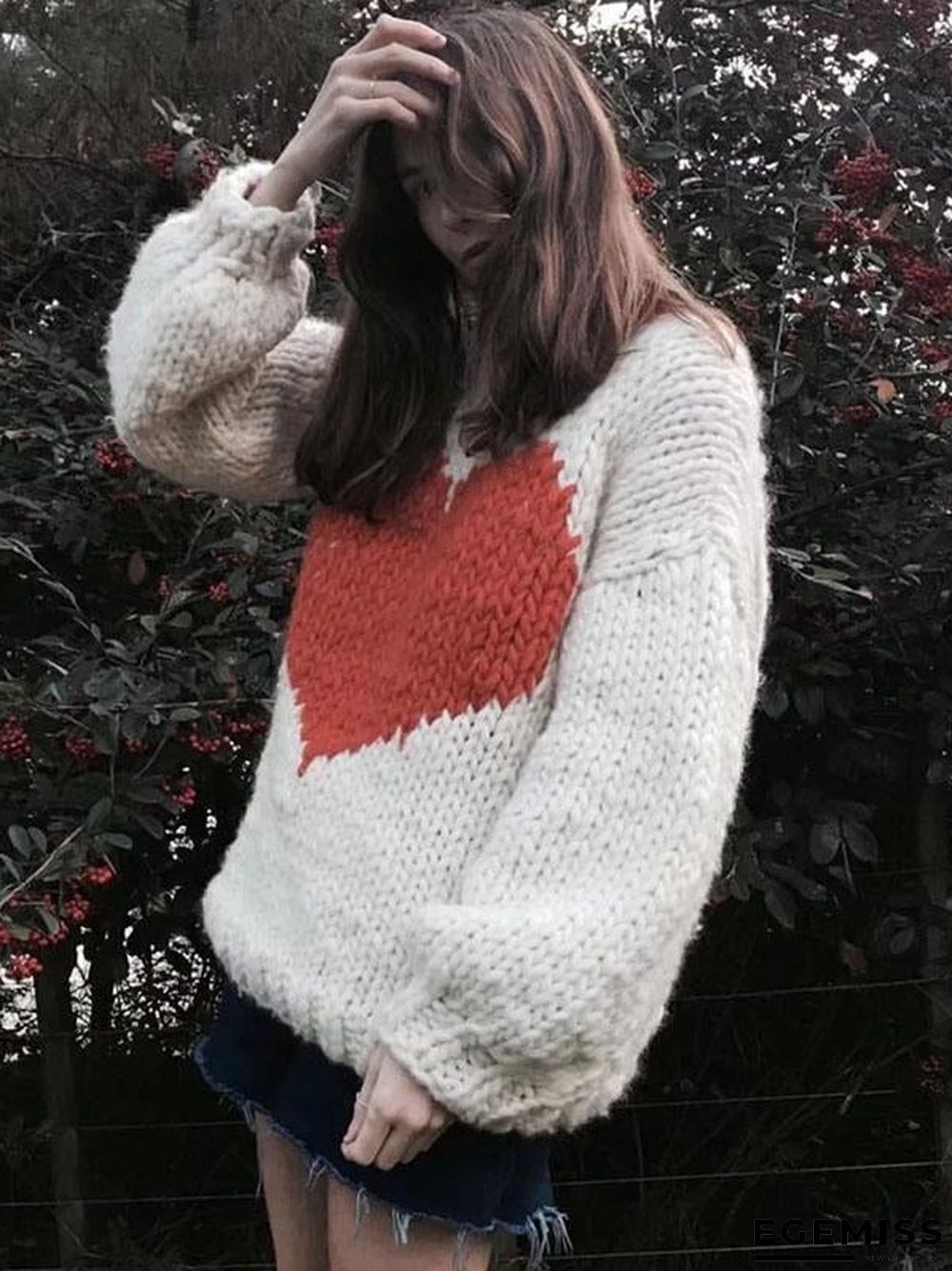 Fashion Knitting Loose Sweater Tops | EGEMISS