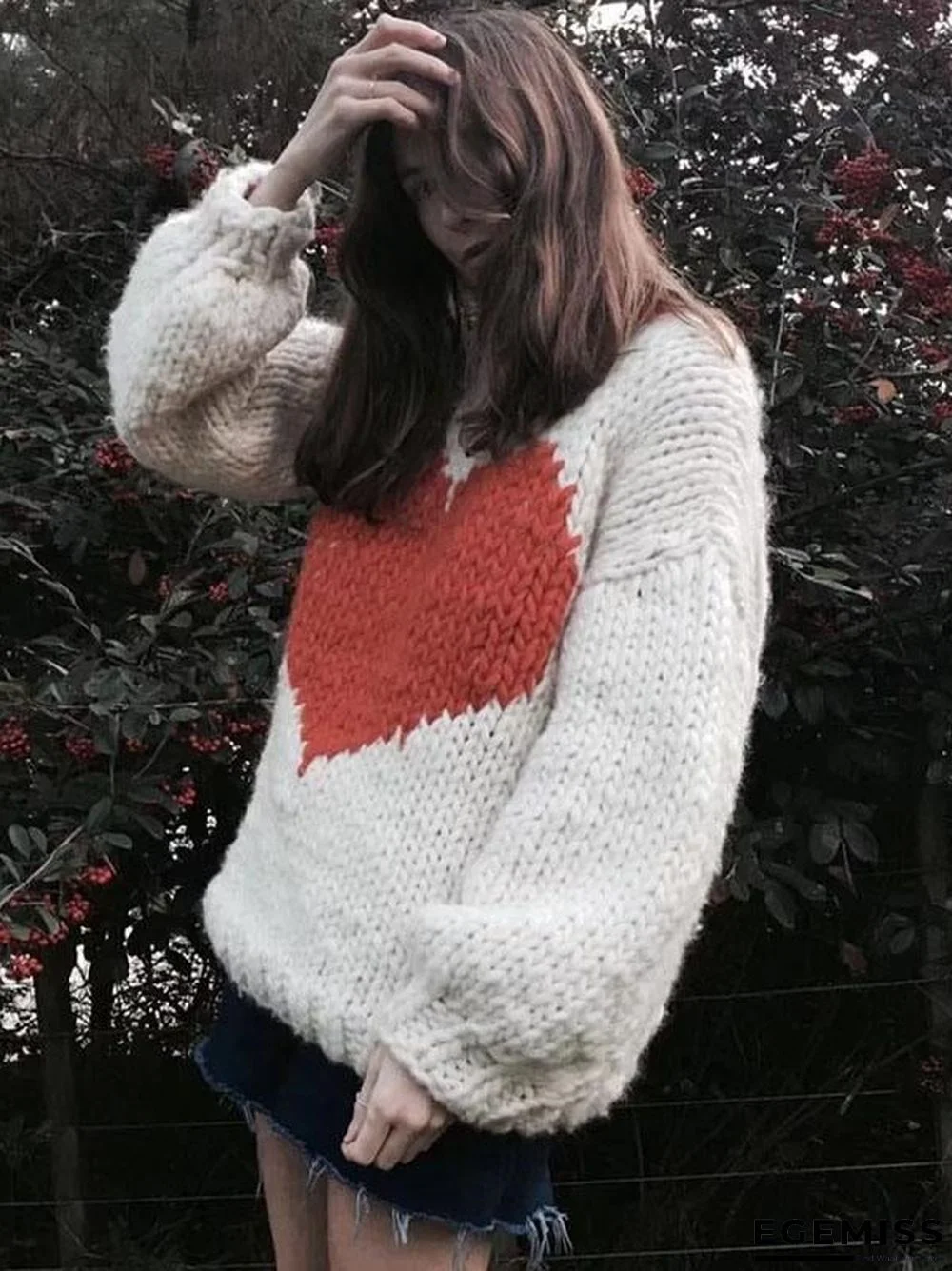 Fashion Knitting Loose Sweater Tops | EGEMISS