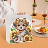 (US Only)Sunflower Puppy DIY Diamond Painting Napkin Holder Kit Gift for Friends Family