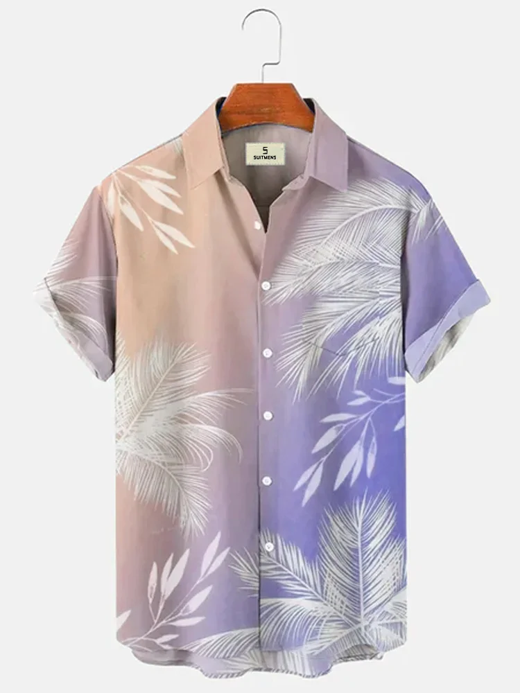 Men's Gradient Hawaiian Short Sleeve Shirt