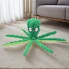 2Pcs Octopus Dog Toy No Stuffing Squeaky Plush Puzzle Toy Interactive Chew Toy