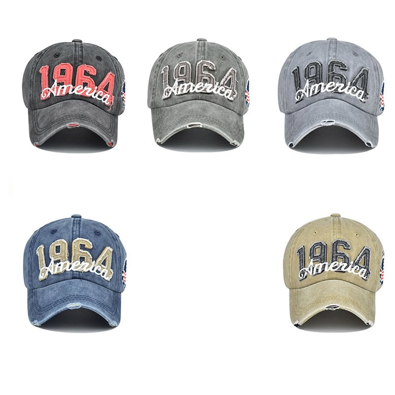 Mens Outdoor 1964 Embroidery America Baseball Cap、、URBENIE