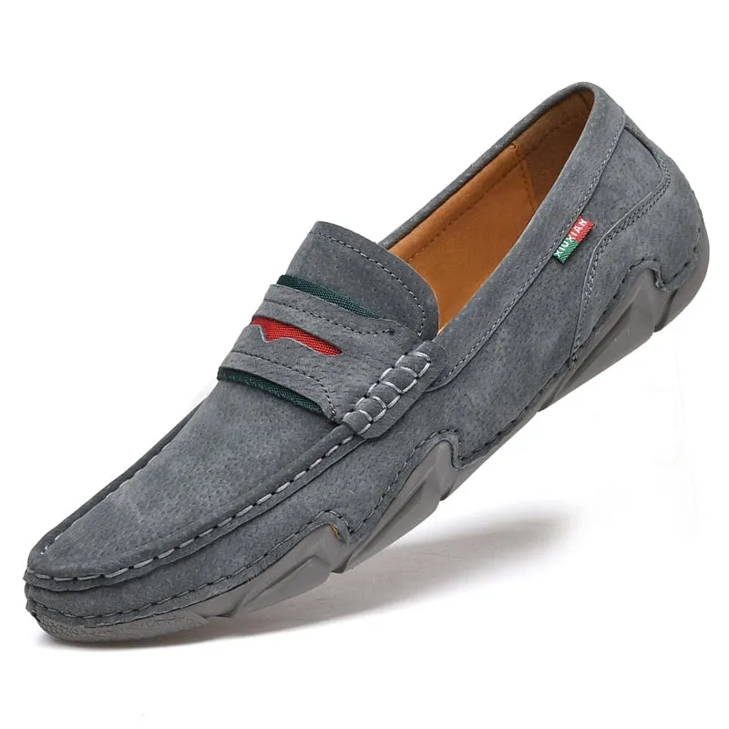 YRZL Coslony Loafers Men Italian Suede Leather Men Summer Shoes Classic Mens Slip On Driving Shoes Big Size Loafers Shoes Men