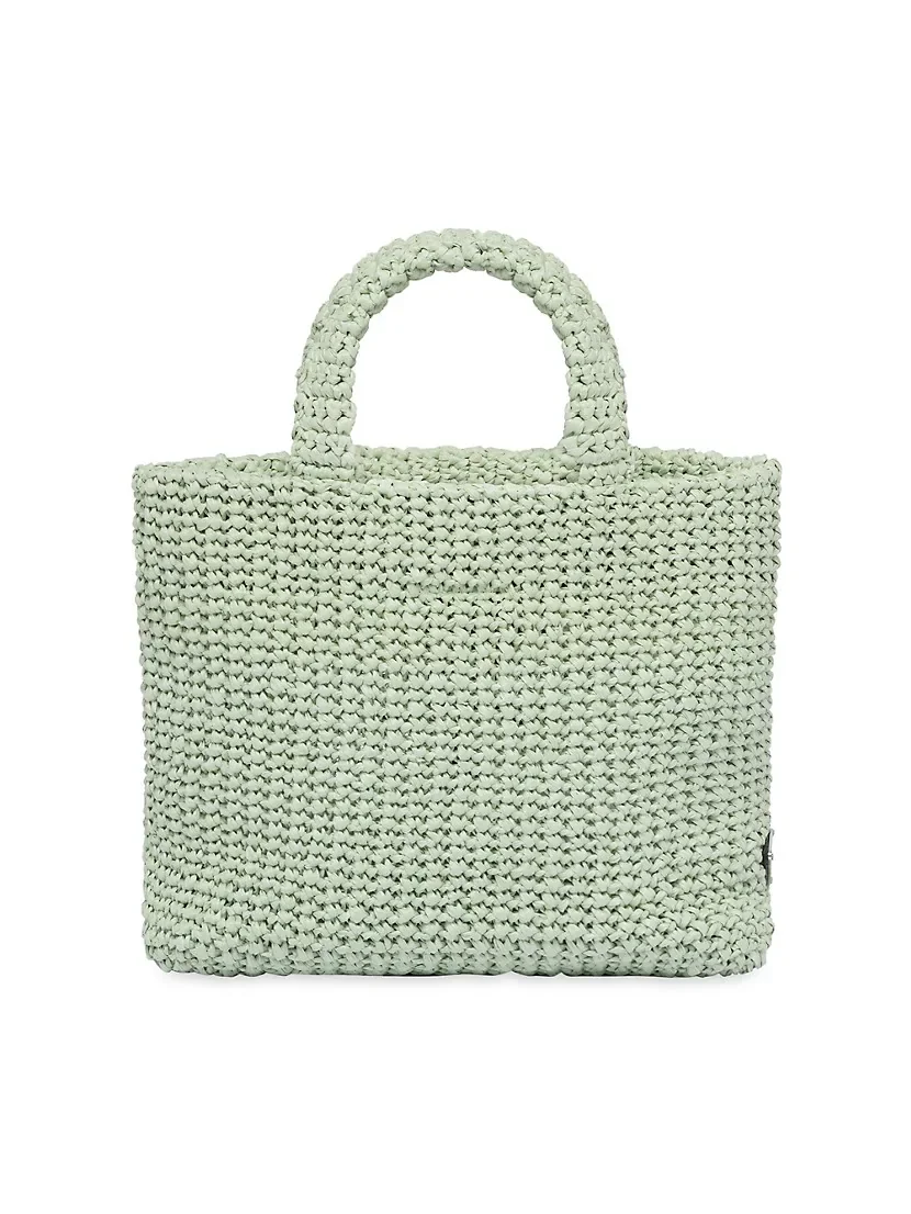 Prada Small Raffia Tote Bag green