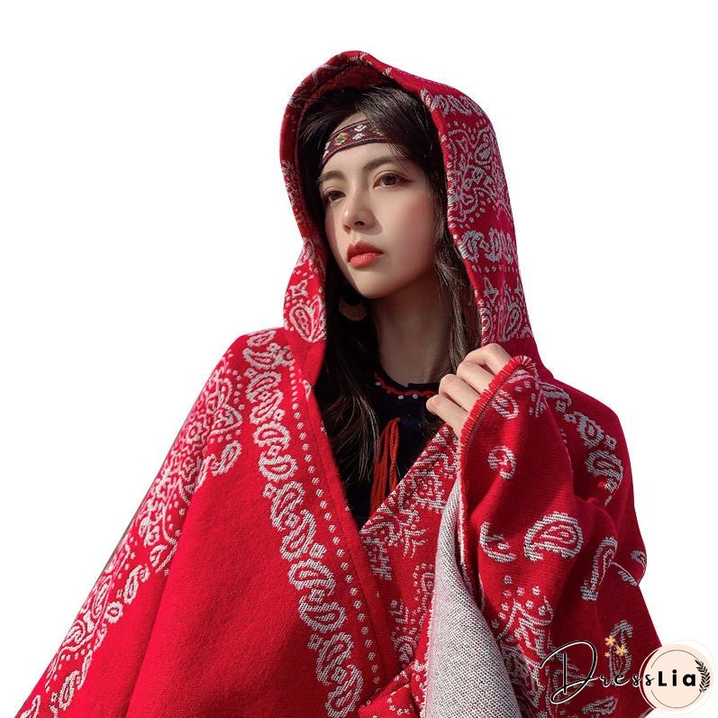 The New Dual-purpose Tibetan and National Style Scarf In Autumn and Winter.