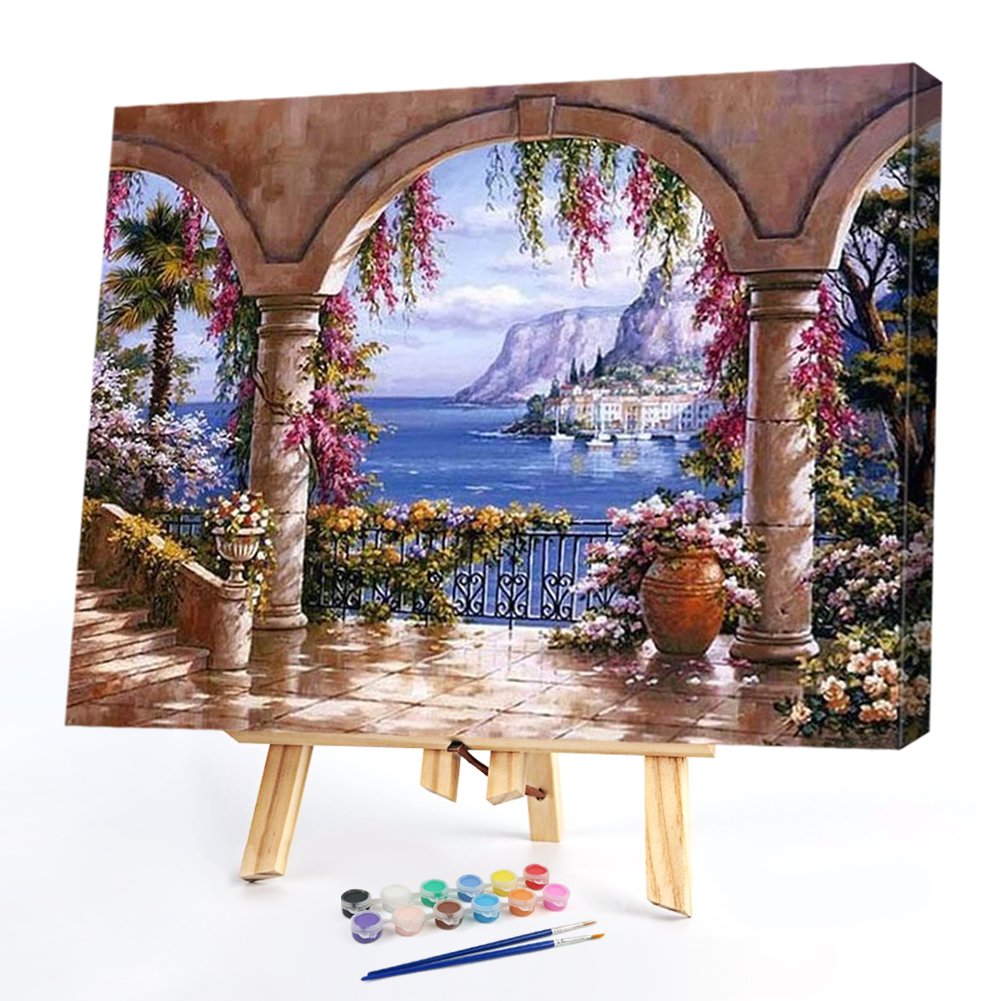 

40*50CM - Paint By Numbers - Flower Arch, 501 Original