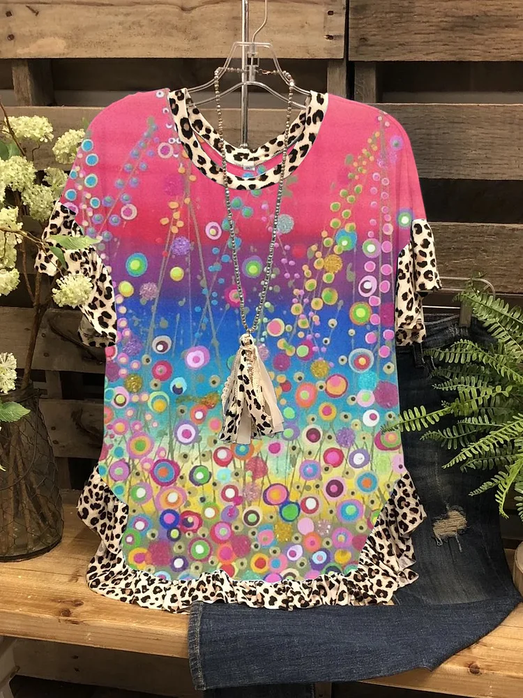 Bestdealfriday Shift Cotton Blend Short Sleeve Casual Women Tee