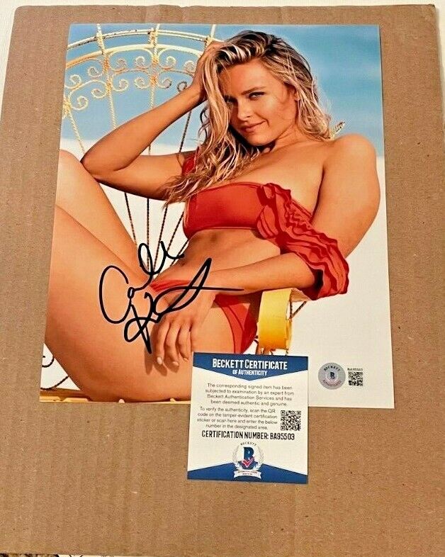 CAMILLE KOSTEK SIGNED S.I. SWIMSUIT COVER GIRL 8X10 Photo Poster painting BECKETT CERTIFIED #18