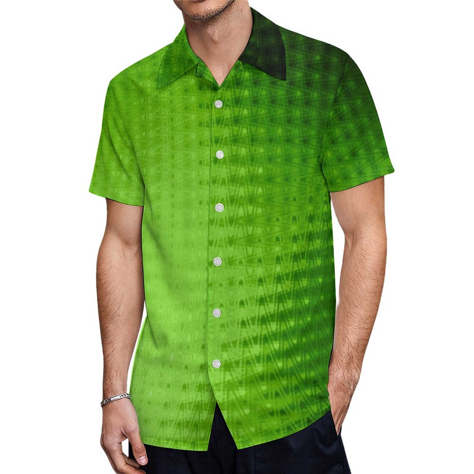 Bootyliscious Liquid Cosmic Alien Neon Rave Hawaiian Shirt Mens Button Down Tropical Hawaii Beach Shirts