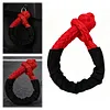 54cm High Strength Tow Strap with 44092 Lbs Breaking Force Ultra High Molecular Weight Recovery Shackle Lightweight Rust-proof for Off-Road Truck SUV ATV UTV Tractor (Red)