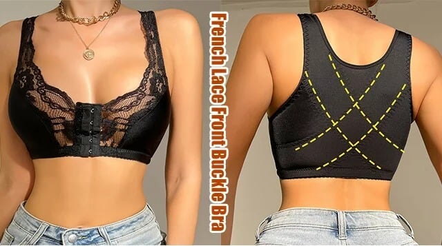 (Early Christmas Sale- 48% OFF)French lace front button bra