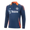 2024/2025 Manchester United Half Pull Training Suit Royal Blue Football Jersey  1:1 Thai Quality
