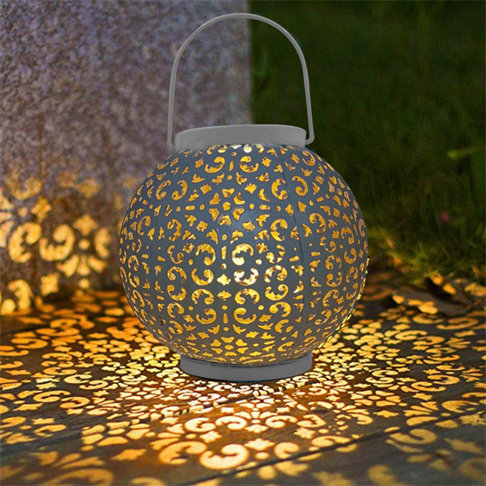 

Hollow Solar LED Iron Art Lantern Hanging-Lanscape Lawn Light, 501 Original