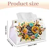 SweetBees and Flowers Diamond Painting Tissue Box 7.48x5.12Inch Diamond Art Tissue Box 5D Diamond Art Tissue Cover for Kitchen Restaurant Bar Office Parties