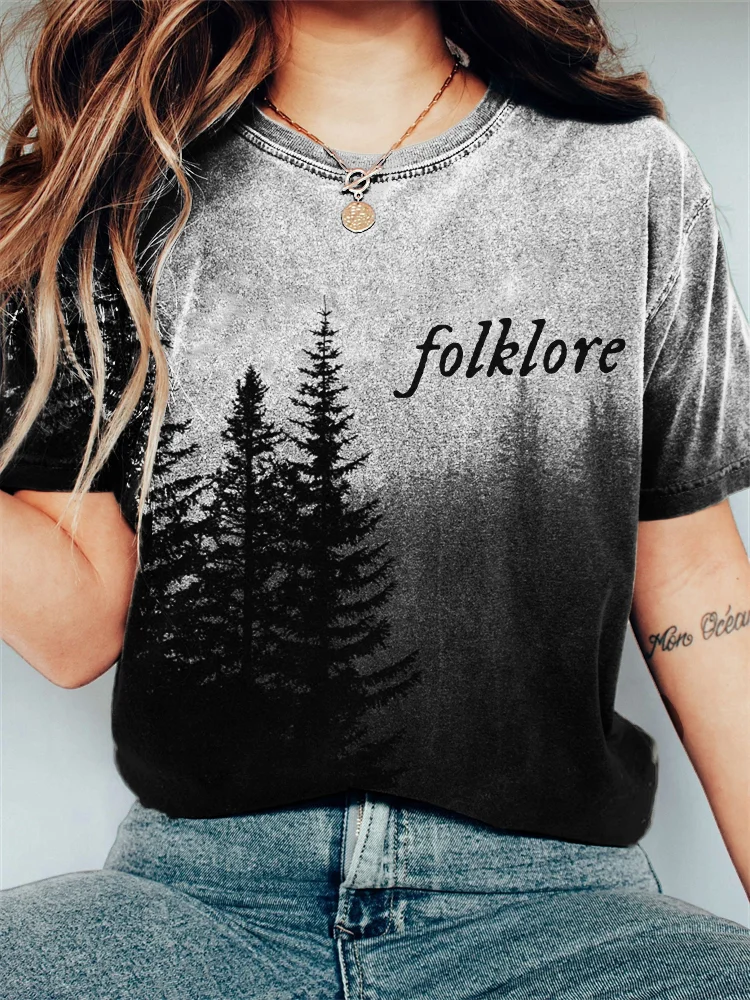TS Folklore Forest Inspired Vintage Washed T Shirt
