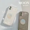 Over The Moon Transparent Phone Cases for iPhone 7-14