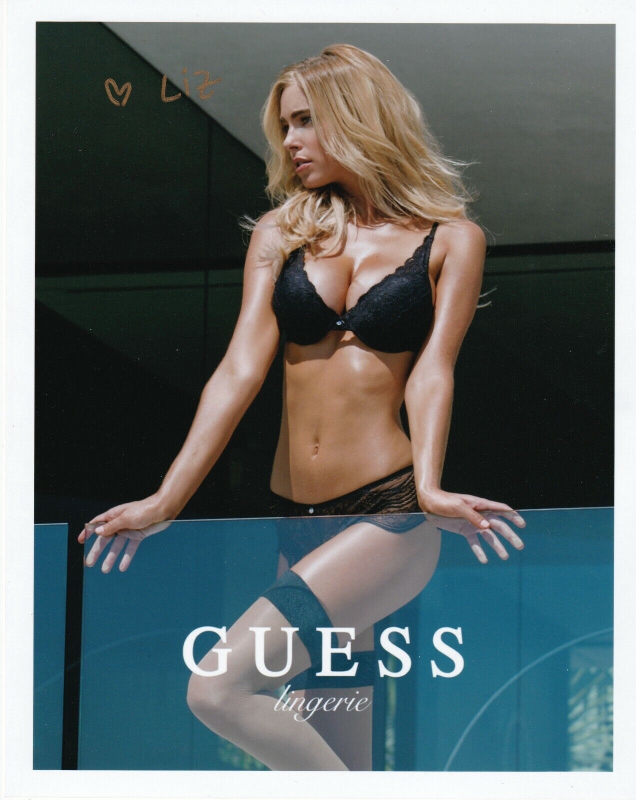 Elizabeth Turner model REAL hand SIGNED Photo Poster painting #1 COA Autographed Guess Maxim