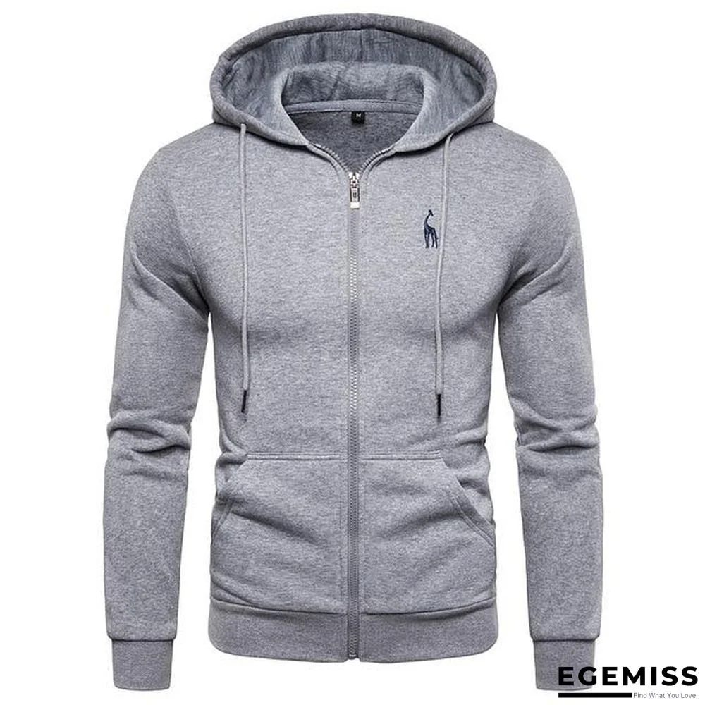 Mens Sweatshirts Solid Hoody Fleece Thick Hoodies Men Sportswear Zipper Sweatshirts | EGEMISS