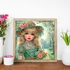 Fille-Partial sp&eacute;cial diamant peinture-30 * 30cm